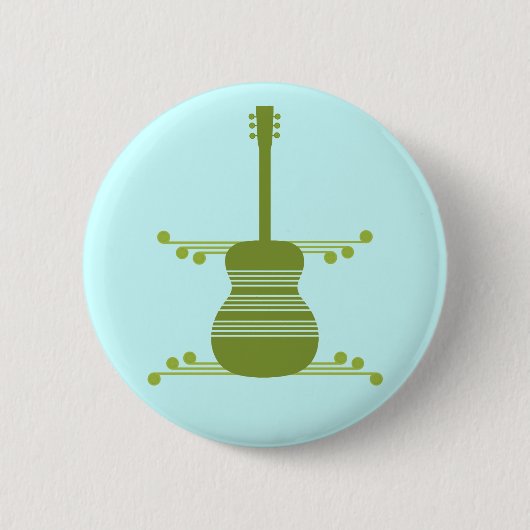 Retro Gitarrenschaltfläche, Olive Green Button (Vorderseite)