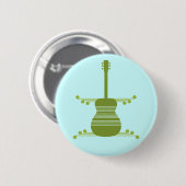 Retro Gitarrenschaltfläche, Olive Green Button (Vorne & Hinten)