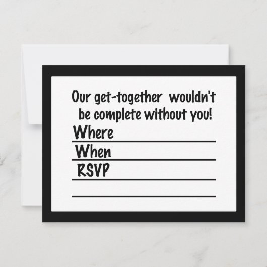 Retro-Gitarrist Einladung (Rückseite)