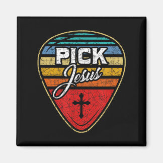 Retro-Gitarrist Gitarrenpick Christian Musik Jesus Magnet