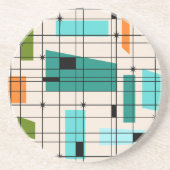 Retro Gitter-u. Sandstein Untersetzer (Vorne)