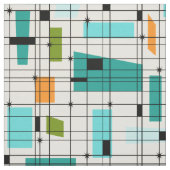 Retro Gitter-u. Sternexplosion-Gewebe Stoff (Muster)
