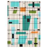 Retro Gitter-u. Sternexplosion-Klemmbrett Klemmbrett (Rückseite)