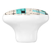 Retro Gitter u. Sternexplosion-kundenspezifischer Keramikknauf (Seitenansicht)