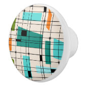 Retro Gitter u. Sternexplosion-kundenspezifischer Keramikknauf (Rechts)