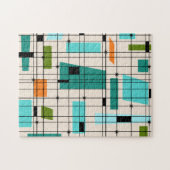 Retro Gitter-u. Sternexplosion-Puzzlespiel Puzzle (Horizontal)