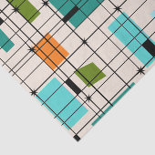 Retro Gitter-u. Sternexplosion-Seidenpapier Seidenpapier (Ausschnitt)