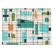 Retro Gitter-u. Sternexplosion-Tischdecke Tischdecke (Vorderseite (Horizontal))