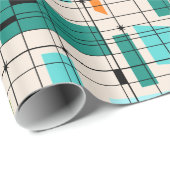 Retro Gitter-u. Sternexplosion-Verpackungs-Papier Geschenkpapier (Rolleneckpunkt)