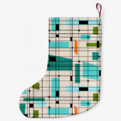 Retro Gitter-u. Sternexplosion-WeihnachtsStrumpf Kleiner Weihnachtsstrumpf (Rückseite)