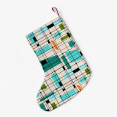 Retro Gitter-u. Sternexplosion-WeihnachtsStrumpf Kleiner Weihnachtsstrumpf (Rückseite (Hängend))