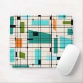 Retro Gitter u. Sternexplosionen Mousepad (Mit Mouse)
