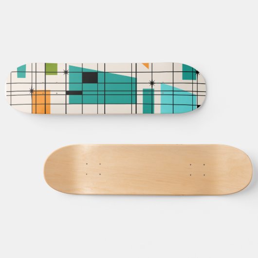 Retro Gitteru. SternexplosionenSkateboard Skateboard (Horizontal)