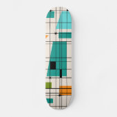 Retro Gitteru. SternexplosionenSkateboard Skateboard (Vorderseite)