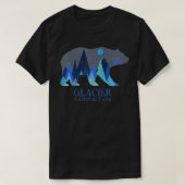 Retro Glacier Grizzle Bear Glacier National Park R T-Shirt (Design vorne)