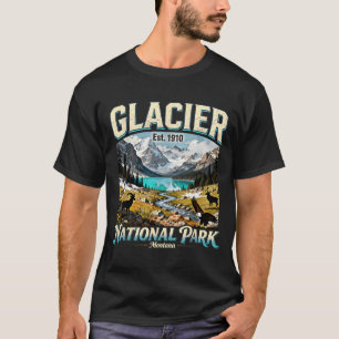 Retro Glacier-Nationalpark Montana Wandern Vintage T-Shirt