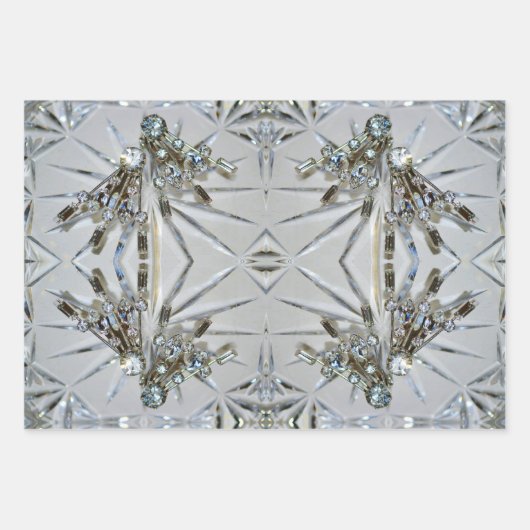 Retro Glam Art Deco Rhinestones Geschenkpapier Set (Vorderseite)