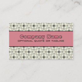 Retro Glam Business Card, rosa Visitenkarte