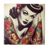 Retro-Glam-Button Fliese (Vorderseite)