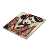 Retro-Glam-Button Fliese (Seite)