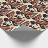 Retro-Glam-Button Geschenkpapier (Ecke)