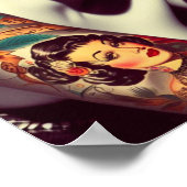 Retro-Glam-Button Poster (Ecke)