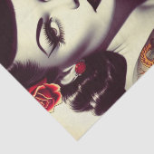 Retro-Glam-Button Seidenpapier (Ausschnitt)