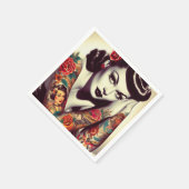 Retro-Glam-Button Serviette (Ecke)