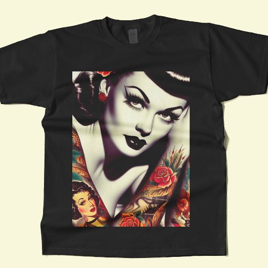 Retro-Glam-Button T-Shirt