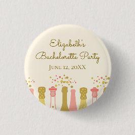 Retro Glam Champagner-Junggeselinnen-Abschied der  Button