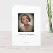 Retro Glam Girl Lipstick Karte (Rückseite)