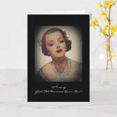 Retro Glam Girl Lipstick Karte (Gelbe Blume)