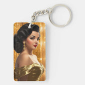 Retro Glam Girls (Ana Maria) Schlüsselanhänger (Rückseite)