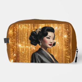 Retro Glam Girls (Keiko) Druckknopfbeutel Waschbeutel