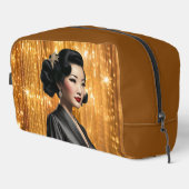 Retro Glam Girls (Keiko) Druckknopfbeutel Waschbeutel (Rechte Ecke)