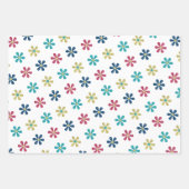 Retro Glam Girly 60er Glitzer Blume Geschenkpapier Set (Vorderseite 3)