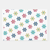 Retro Glam Girly 60er Glitzer Blume Geschenkpapier Set (Vorderseite 2)