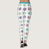 Retro Glam Girly 60er Glitzer Blume Leggings (Rückseite)
