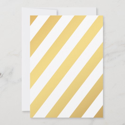 Retro Glam Gold Streifen Küchendusche Einladung (Rückseite)