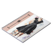 Retro Glam Little Black Dress (LBD) Tagebuch (Linke Seite)