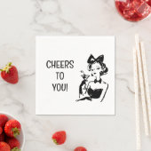 Retro Glam Martini Diva Design Serviette (Beispiel)