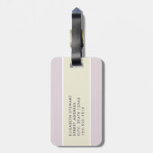 Retro Glam Personalisiert Pink und Opal Gepäckmark Gepäckanhänger (Rückseite vertikal)
