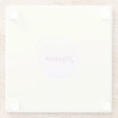 Retro Glam Personalisiert schimmernd Gold und Opal Glasuntersetzer (Rückseite)