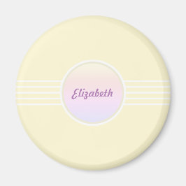 Retro Glam Personalisiert schimmernd Gold und Opal Magnet