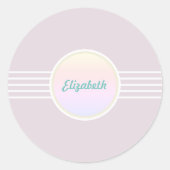 Retro Glam Pink und Opal Umschlag Aufkleber (Vorderseite)