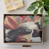 Retro Glam Tattooed Button-up Seidenpapier (Geschenk)