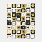 Retro Glamorous Gold Fleece Blanket (Vorderseite)