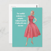 Retro Glamour Frau Sarcastic Geburtstagskarte Postkarte (Vorne/Hinten)