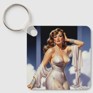 Retro-Glamour-Girl 40er Jahre  Schlüsselanhänger