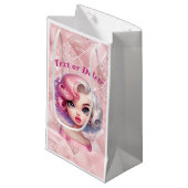 Retro Glamour Girl Animation Niedlicher Cartoon Be Kleine Geschenktüte (Vorderseite Schrägansicht)